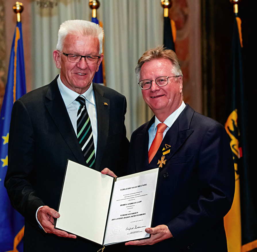 Andreas Lapp receives the Order of Merit