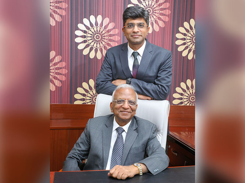 Mr. Sameer Agarwal Managing Director standing and Mr. Sudhir Agarwal Chairman Managing Director G.K. Winding Wires Limited sitting