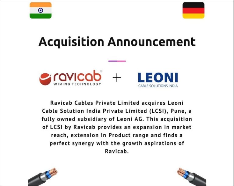 Ravicab Cables Private Limited Acquires Leoni Cable Solutions - Wire